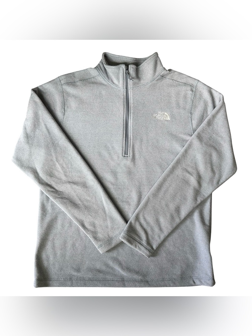 The North Face Textured Cap Rock Sweater Light Grey Men’s Size Large
